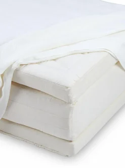 Spannleintuch KRISTIAN, natur hell, 90 x 200 x 19/35 cm, 50 % Leinen/50 % Baumwolle, GOTS