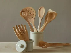 Spitzlöffel ohne Loch aus Eschenholz, geölt, 30 x 6 cm