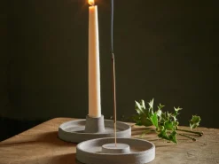 Stabkerzenhalter aus Steingut, ø13 cm