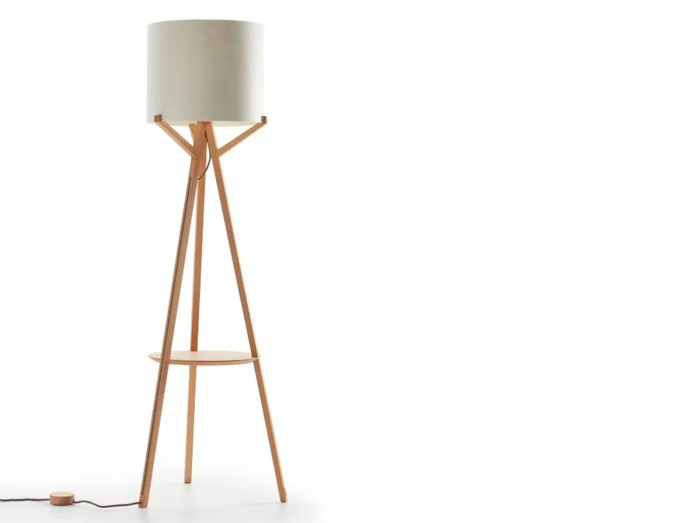 Stehleuchte Arnia inkl. Leuchtmittel, Buche