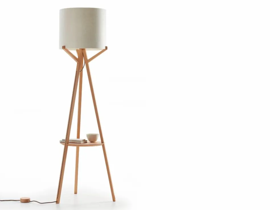 Stehleuchte Arnia inkl. Leuchtmittel, Buche