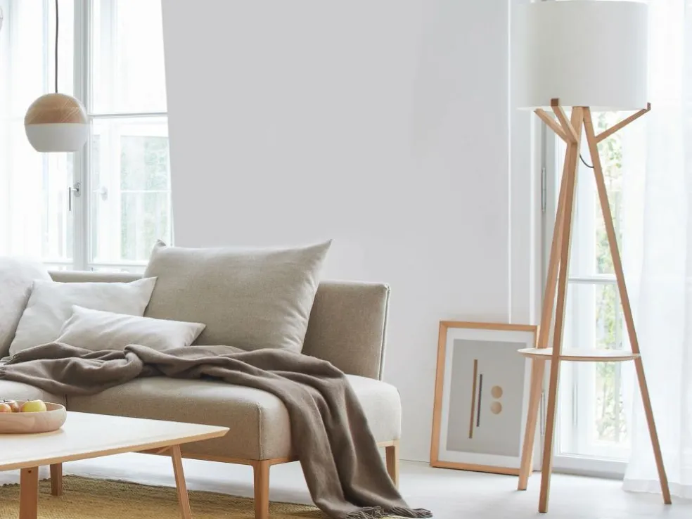 Stehleuchte Arnia inkl. Leuchtmittel, Buche