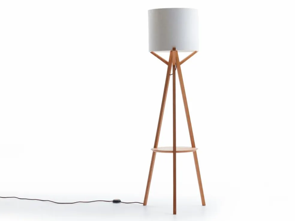 Stehleuchte Arnia inkl. Leuchtmittel, Buche