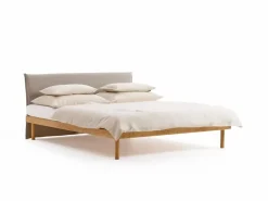 Stoffhousse für Stegbetthaupt Jukai Pur, B = 140 cm, Baumwollstoff Ondula Taupe (140)