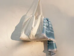 Strand- und Saunatuch mit Fransen, sand, 90 x 200 cm, 100 % Baumwolle, GOTS