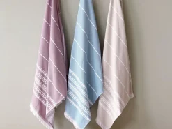 Strand- und Saunatuch mit Fransen, sand, 90 x 200 cm, 100 % Baumwolle, GOTS