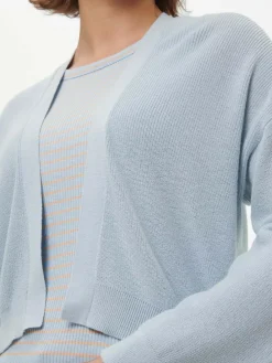 Strickjacke aus Bio-Baumwolle, 93 himmelblau, S, GOTS