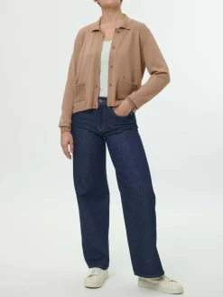 Strickjacke aus Bio-Baumwolle, 21 nougat, S, GOTS