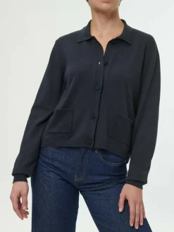 Strickjacke aus Bio-Baumwolle, 38 navy, S, GOTS