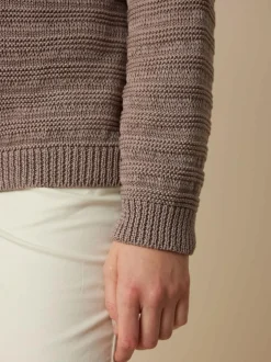 Strickjacke aus Bio-Baumwolle, 05 mauve, L, GOTS