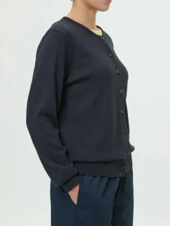 Strickjacke aus Bio-Baumwolle, 38 navy, S, GOTS