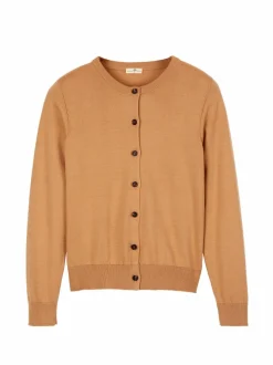 Strickjacke aus Bio-Baumwolle, 48 caramel, S, GOTS