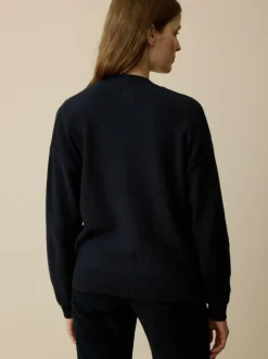 Strickjacke aus Bio-Baumwolle und Wolle, 38 navy, L, GOTS