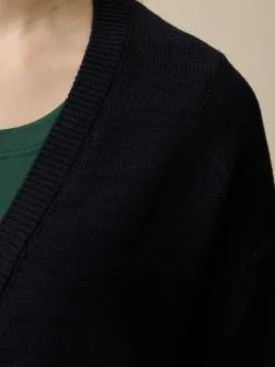 Strickjacke aus Bio-Baumwolle und Wolle, 38 navy, L, GOTS