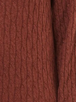 Strickkleid aus Bio-Baumwolle und Wolle, 76 mahagoni, S, GOTS