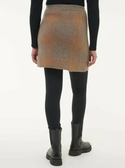 Strickrock aus Yakwolle und Kamelhaar, 70 yak jacquard/karo, S