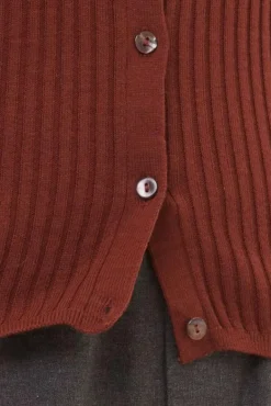 Strickshirt aus Bio-Baumwolle und Alpaka, 76 mahagoni, XL, GOTS