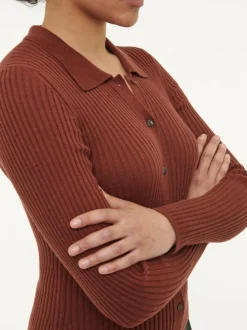 Strickshirt aus Bio-Baumwolle und Alpaka, 76 mahagoni, XL, GOTS