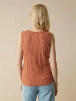 Stricktop aus Bio-Baumwolle, 49 mahagoni melange, XL, GOTS