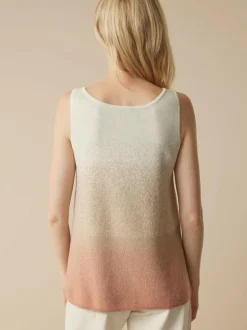 Stricktop aus Bio-Baumwolle und Leinen, 77 strick degradé, S, GOTS