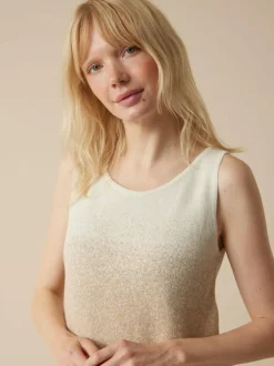 Stricktop aus Bio-Baumwolle und Leinen, 77 strick degradé, S, GOTS