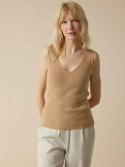 Stricktop aus Bio-Baumwolle, 58 caramel melange, XS, GOTS