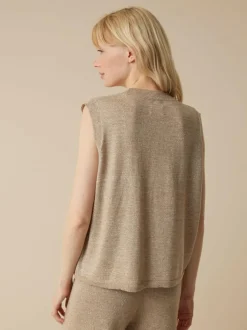 Stricktop aus Bio-Leinen und Wolle, 52 leinen melange, L, GOTS