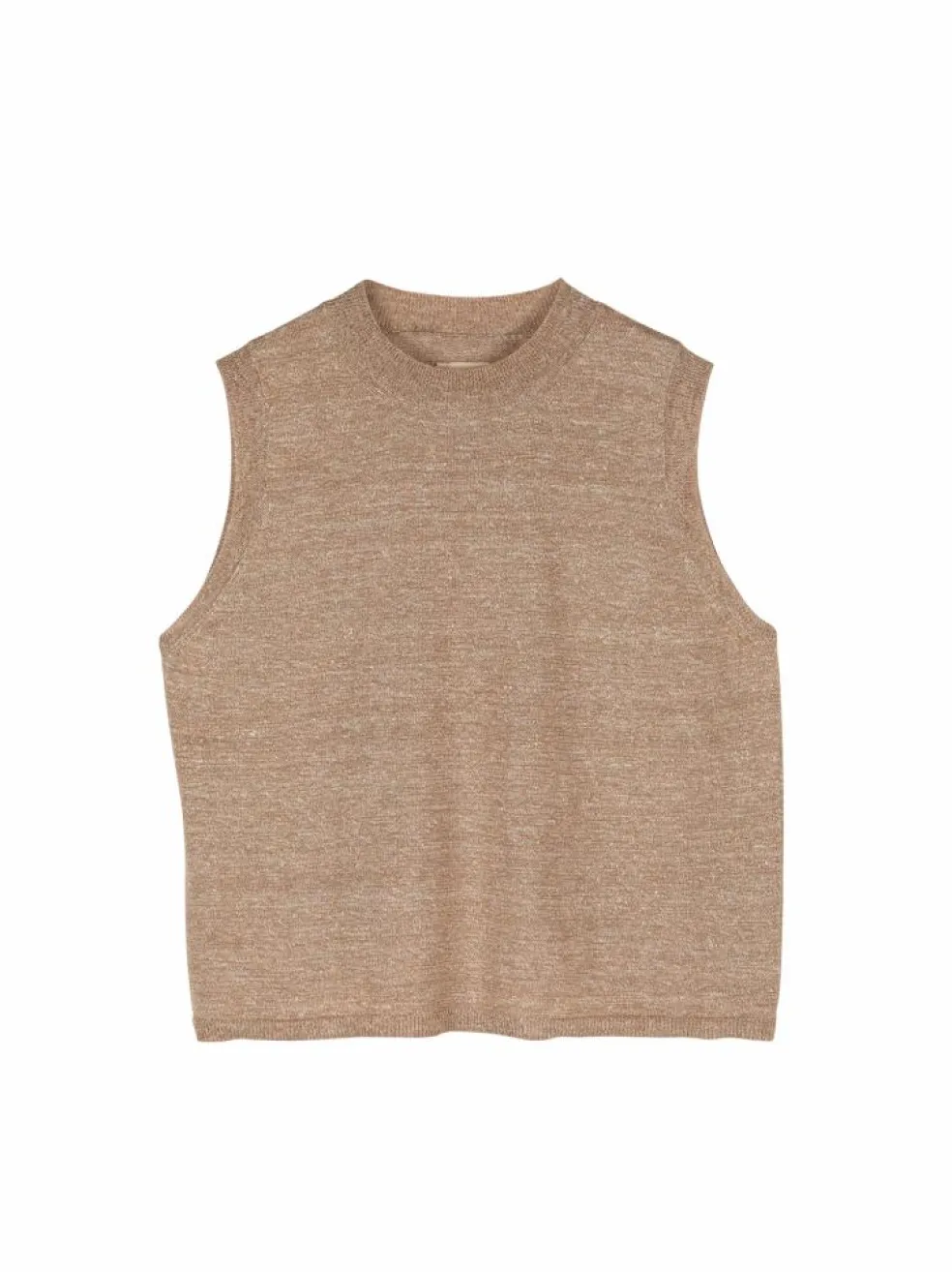 Stricktop aus Bio-Leinen und Wolle, 52 leinen melange, L, GOTS