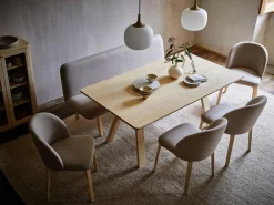 Stuhl Belmont ohne Armlehne 54X60/45X83/48 cm, mit Bezug, Wollstoff Tano Natur (79), Buche