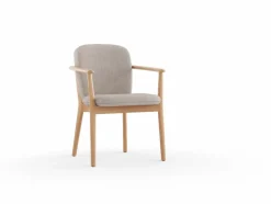 Stuhl Kilian, mit Armlehne, Wollstoff Tano Natur (79), Buche