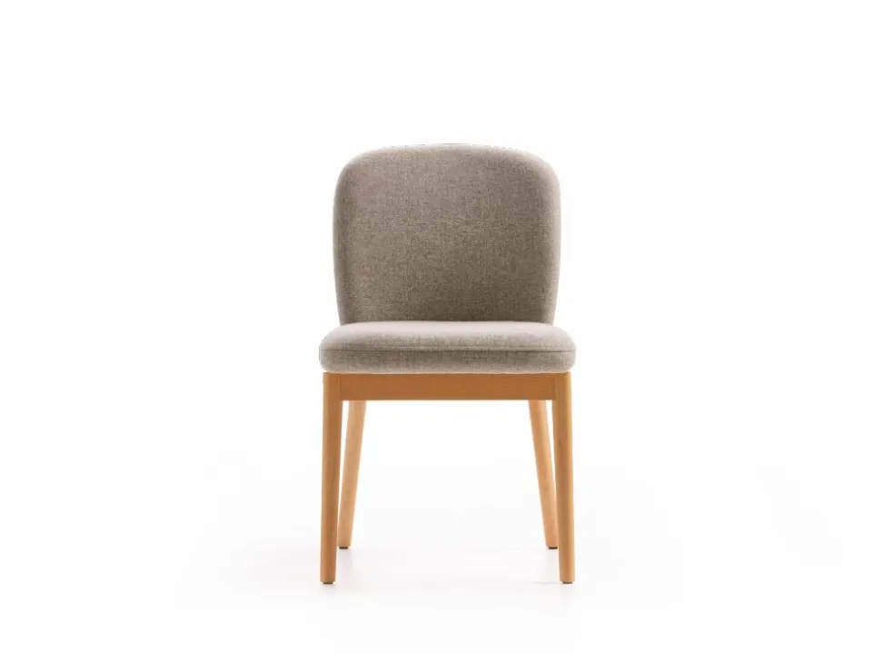 Stuhl Kilian, ohne Armlehne, Wollstoff Tano Natur (79), Buche