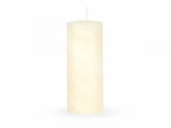 Stumpenkerze aus Bienenwachs, elfenbein, Höhe 12 cm, ø 5 cm, 1 Stk.