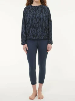 Sweatpullover aus Bio Baumwolle, 82 print mitternachtblau, S, GOTS