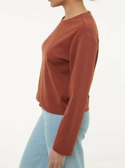 Sweatshirt aus Bio Baumwolle, 76 mahagoni, 38, GOTS