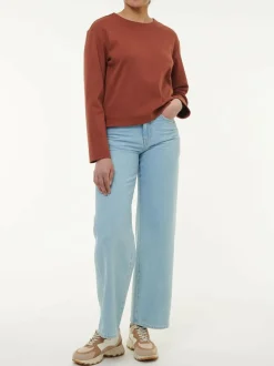 Sweatshirt aus Bio Baumwolle, 76 mahagoni, 38, GOTS