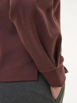 Sweatshirt aus Bio Baumwolle, 03 merlot, 38, GOTS