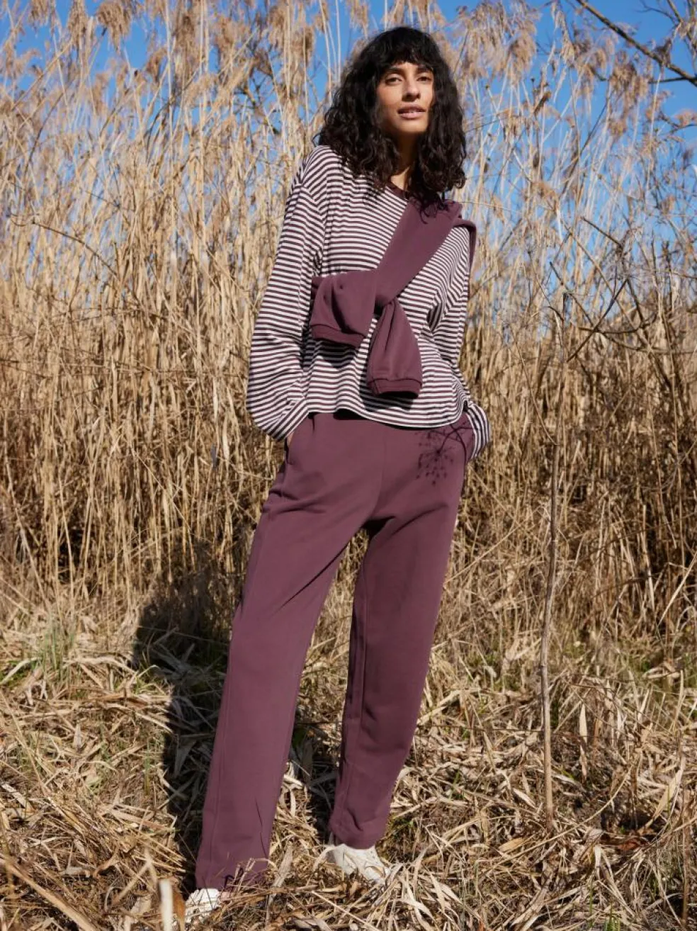 Sweatshirt aus Bio-Baumwolle, 03 merlot, 38, GOTS