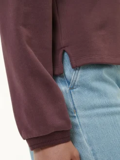 Sweatshirt aus Bio-Baumwolle, 03 merlot, 38, GOTS