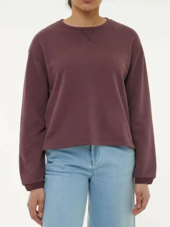 Sweatshirt aus Bio-Baumwolle, 03 merlot, 38, GOTS