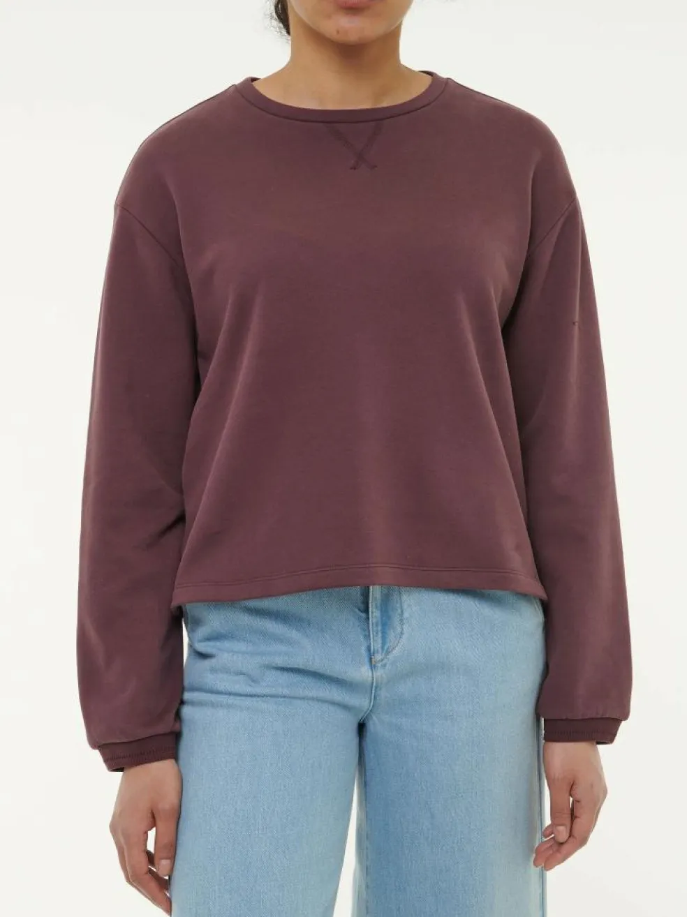 Sweatshirt aus Bio-Baumwolle, 03 merlot, 38, GOTS