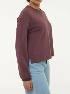 Sweatshirt aus Bio-Baumwolle, 03 merlot, 38, GOTS