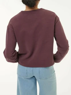 Sweatshirt aus Bio-Baumwolle, 03 merlot, 38, GOTS