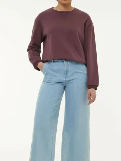 Sweatshirt aus Bio-Baumwolle, 03 merlot, 38, GOTS