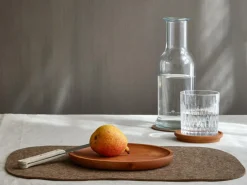 Tischset aus Wollfilz, braun, 45 x 33 cm