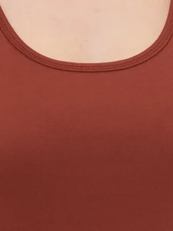 Top aus Bio Baumwolle, 76 mahagoni, 38, GOTS