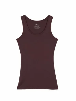 Top aus Bio Baumwolle, 03 merlot, 38, GOTS
