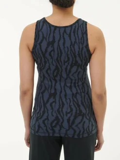 Top aus Bio Baumwolle, 82 print mitternachtblau, 38, GOTS