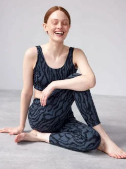 Top aus Bio Baumwolle, 82 print mitternachtblau, 38, GOTS