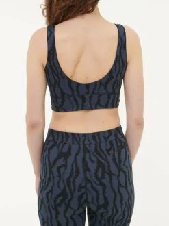 Top aus Bio Baumwolle, 82 print mitternachtblau, 38, GOTS