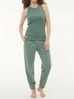 Top aus Bio-Baumwolle, 43 eucalyptus melange, S, GOTS